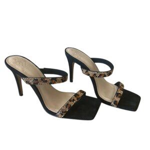 VINCE CAMUTO Stiletto Heels Slip On Snake Skin Bling Size 7.5 *Worn Once*